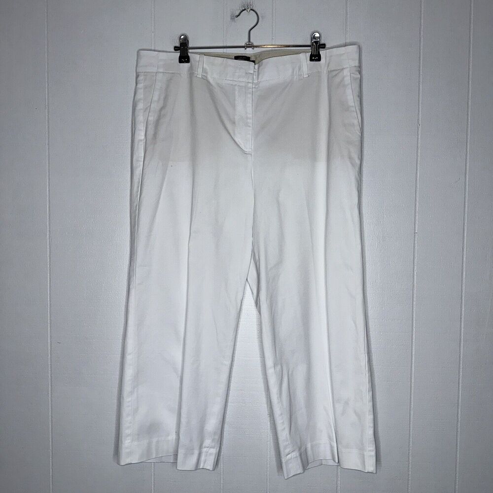 Talbots White Ankle Cropped Pants